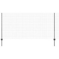 Ogrodzenie z słupkami Szary 1.2 x 10 m Stal