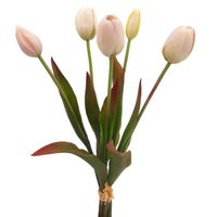 TULIPAN sztuczny TULIPANY SILIKONOWE BUKIET 5 sztuk LILIOWE WRZOSOWE