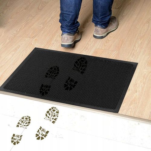 WYCIERACZKA POD DRZWI 3D WEJŚCIOWA DO BUTÓW ZEWNĘTRZNA GUMOWA MATA 60x90CM na Arena.pl