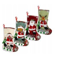 SKARPETY NA PREZENTY Świąteczne na Kominek Różne Wzory 4 szt Duże DEKORACJA