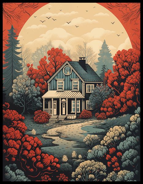 Plakat 50x65cm Idylla Rustykalna zdjęcie 2