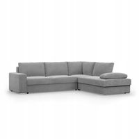 NAROŻNIK VELANO JASNY SZARY Rogówka KANAPA Rozkładana z Funkcją Spania