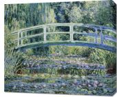 Obraz 70x60cm Water Lilies and Japanese Bridge, Monet Vintage