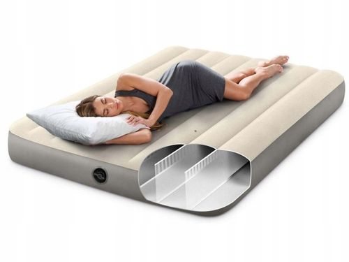 Materac Dmuchany Welurowy 2-osoobowy Turystyczny Łóżko 191x137x25cm Intex na Arena.pl