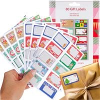 Naklejki Na Prezenty, Etykiety Na Torby Prezentowe, Samoprzylepne, 80Szt.