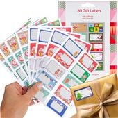 Naklejki Na Prezenty, Etykiety Na Torby Prezentowe, Samoprzylepne, 80Szt.