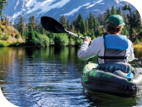 Kajak 1os. Challenger K1 Intex 68305 Pompka Wiosło na Arena.pl