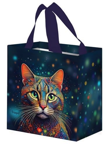 Mocna torba na zakupy zdobiona wzorem 26x15x27cm Mini Galaktyczna Kotka 10L na Arena.pl