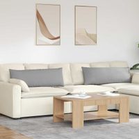Poduszki na sofę 2 pcs Szary chmur 120 x 40 cm tkanina