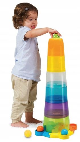 0737 Wieża z Piłeczkami Piramidka Duża SORTER Smily zabawa dla dzieci na Arena.pl