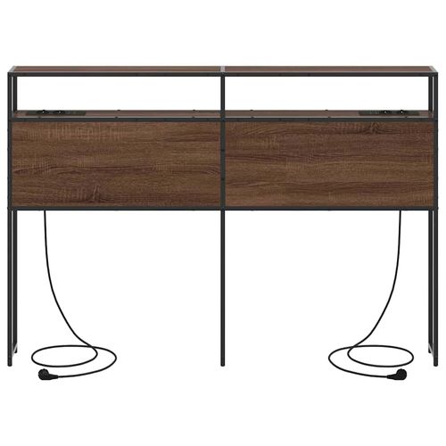 Zagłówek do przechowywania z półką Brązowy dąb 120 cm na Arena.pl