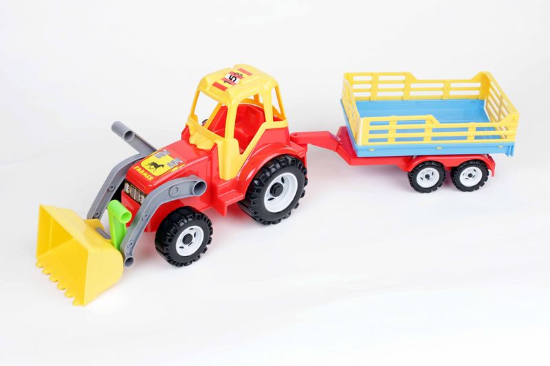 Traktor z ładowarką i przyczepą – model 084 - Arena.pl