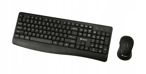 KLAWIATURA I MYSZ BEZPRZEWODOWA ZESTAW CZARNY USB 1600 DPI REGULOWANE NÓŻKI na Arena.pl