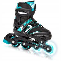 Rolki Regulowane RAVEN Helixi Black/Mint 38-42 Kółka LED
