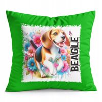 PODUSZKA ZIELONA PREZENT - PIES PSY PIESEK RASA BEAGLE