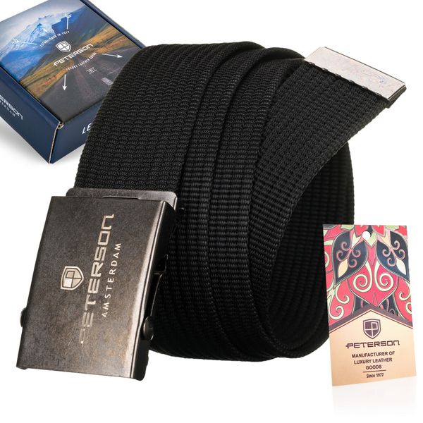 pasek parciany ptn old silver-black zdjęcie 1