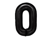 Balon foliowy "cyfra 0", czarna, 100 cm [balon na hel]