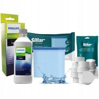 Zestaw do czyszczenia ekspresu Philips Saeco: odkamieniacz tabletki filtr