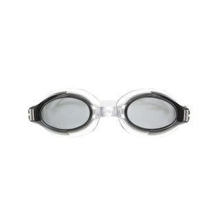 Okulary pływackie czarno białe szczelne uszczelka TPR silikonowy pasek nie parują ABI