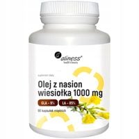ALINESS OLEJ Z WIESIOŁKA 1000mg 90k KWASY GLA LA