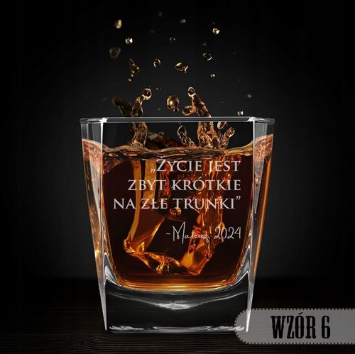 SZKLANKA DO WHISKY 300 ml z grawerem PREZENT URODZINY Dla Chłopaka na Arena.pl