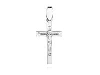 Elegancki srebrny klasyczny gładki krzyżyk krzyż srebro 925 KS0151