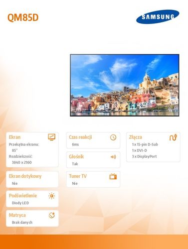 Samsung 85' QM85D na Arena.pl