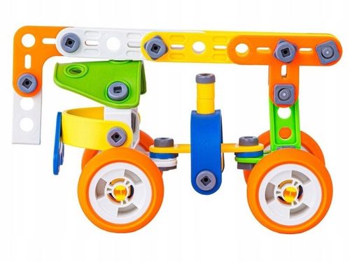 Klocki Konstrukcyjne, Elastyczne 167 El. Pojazdy Budowlane, Auto, Wyścigówk na Arena.pl