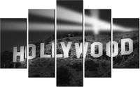 70 100CM OBRAZ 5 ELEM NIGHT IN HOLLYWOOD DRUK PŁÓTNO