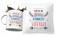 Zestaw Dla Stefanii Poduszka + Kubek Na Prezent Z Nadrukiem Ze Zdjęciem