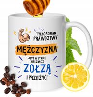 Kubek Dla Adriana Kolegi Przyjaciela Męża Z Nadrukiem Prezent Biały 330Ml
