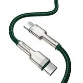 ZIELONY KABEL USB-C DO USB-C BASEUS CAFULE 100W 20V 5A 480MBPS 2 METRY