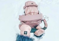 Rękawice do wózka różowy mat