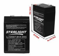 LEAN 977 AKUMULATOR BEZOBSŁUGOWY BEZWYCIEKOWY 6V 4,5 AH