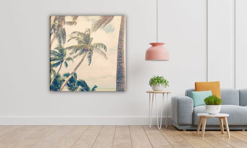 OBRAZ NA PŁÓTNIE 076 Palmy 60x60cm na Arena.pl