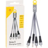 Zestaw kabli 3w1 USB - USB typ C / microUSB / Lightning Shell oryginał