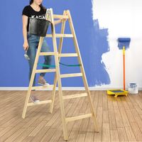 DRABINA DREWNIANA MALARSKA 2x6 ROZSTAWNA DWUSTRONNA 150kg PRODUKT POLSKI