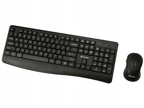 BEZPRZEWODOWA KLAWIATURA MYSZ Z PODPÓRKĄ POD NADGARSTEK ZASIĘG do 8 metrów na Arena.pl