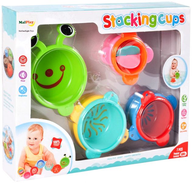 Kubeczki Przelewowe do Kąpieli 7 elementów. zdjęcie 8