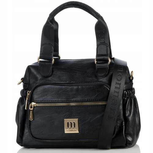 Listonoszka Kuferek PREMIUM Torebka Damska Monnari czarna Pojemna do pracy na Arena.pl