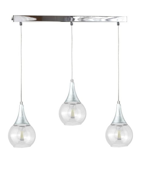 Lampa wisząca 3xE27 LACRIMA CLEAR SILVER zdjęcie 1