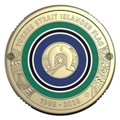 30th Anniversary of the Torres Strait Islander Flag kolorowany $2 Brąz 2025 "C" Mintmark na Arena.pl