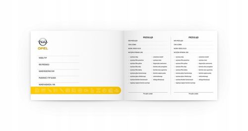 OPEL KSIĄŻKA SERWISOWA PRZEGLĄDÓW PREMIUM na Arena.pl
