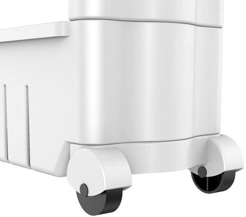 SZAFKA DO KUCHNI ŁAZIENKI MOBILNA NA KÓŁKACH BIAŁA WĄSKI REGAŁ 4 POZIOMY na Arena.pl