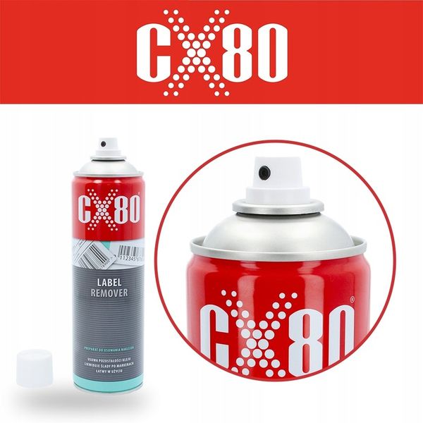 Preparat do usuwania naklejek kleju Zmywacz CX80 LABEL REMOVER Spray 500 ml zdjęcie 5