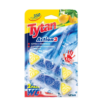 Tytan Action 3 Lemon Kostka toaletowa do WC 2x40g