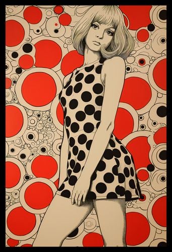 Plakat 30x45cm Czerwone Kropki na Arena.pl