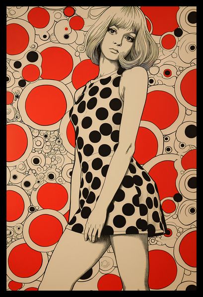 Plakat 30x45cm Czerwone Kropki zdjęcie 2