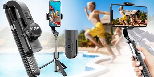 Gimbal Bezprzewodowy stabilizator obrazu do telefonu kamery z tripodem na Arena.pl