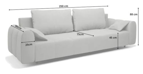 Duża Nowoczesna Kanapa Sofa z Funkcją Spania i Pojemnikiem Chill Zielona na Arena.pl